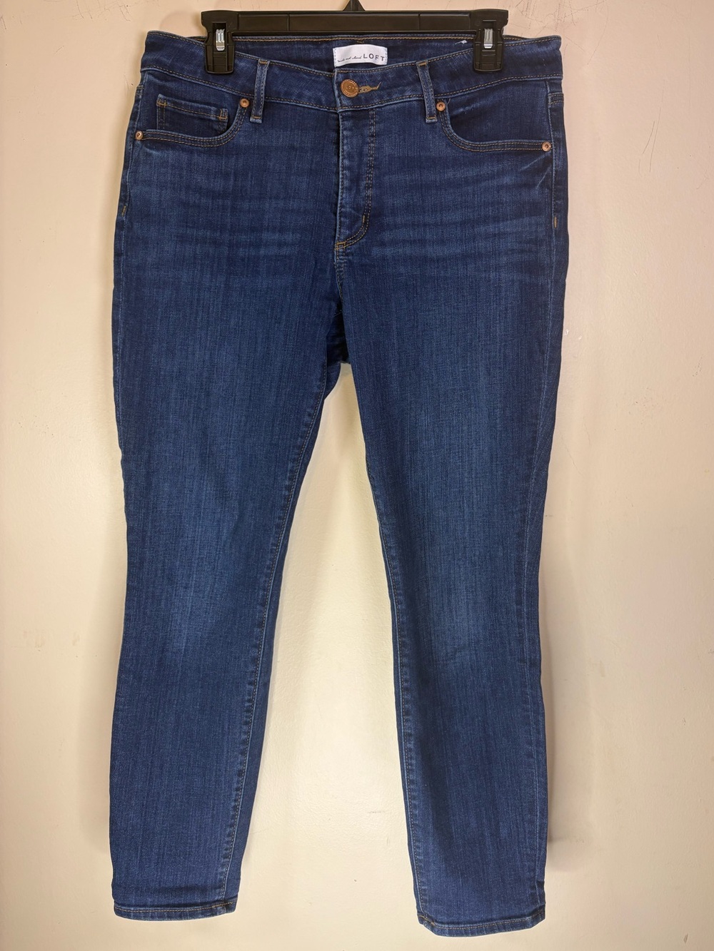 LOFT Dark Wash Curvy Skinny Jeans Size 10 / 30 Ankle